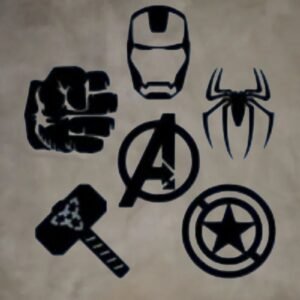 6 Piece Marvel Superhero Wall Decal (Perspex)