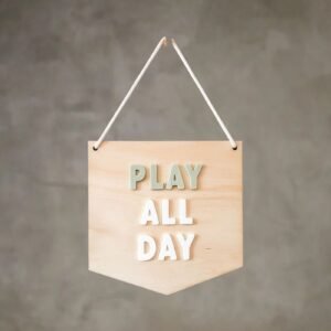 Play All Day Kids Room Sign